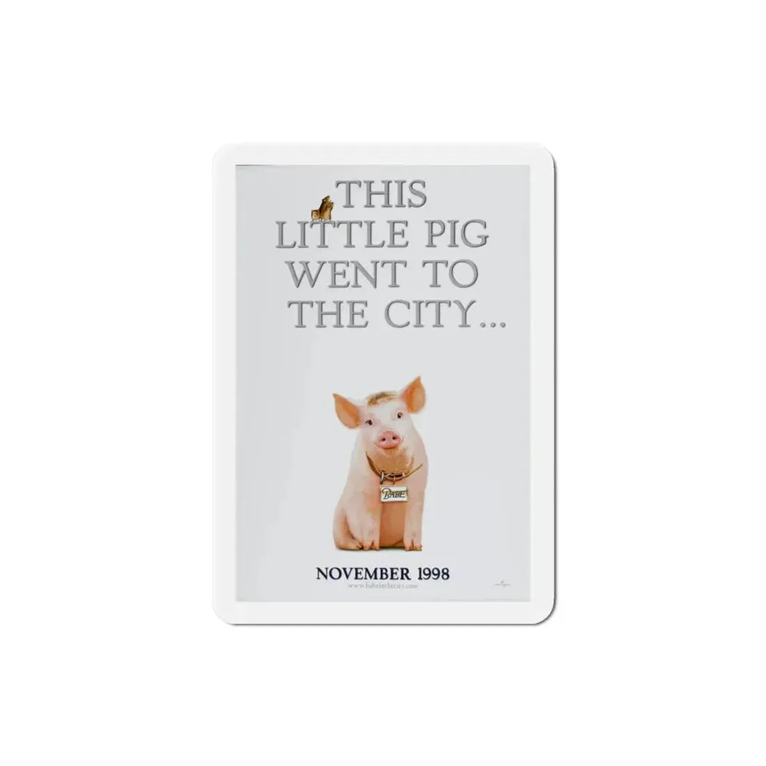 Babe Pig in the City 1998 Movie Poster Refrigerator Magnet - The Sticker Space