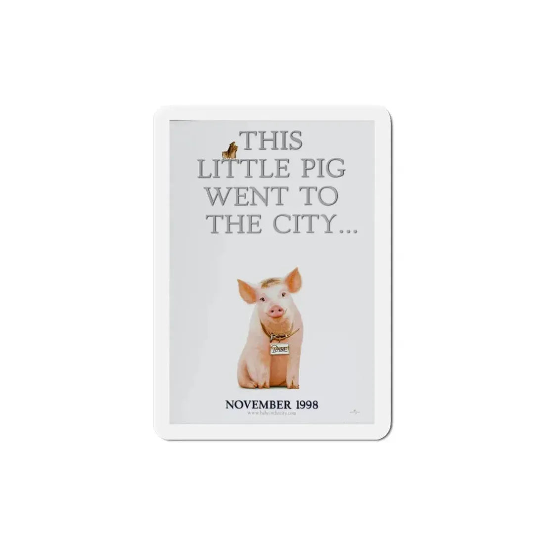 Babe Pig in the City 1998 Movie Poster Refrigerator Magnet - The Sticker Space