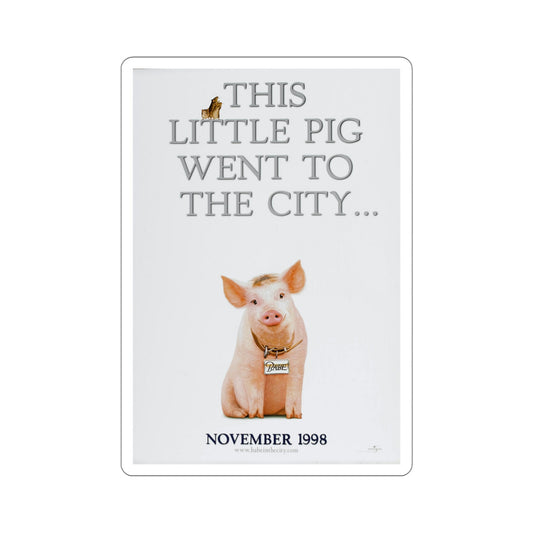 Babe Pig in the City 1998 Movie Poster STICKER Vinyl Die-Cut Decal-6 Inch-The Sticker Space