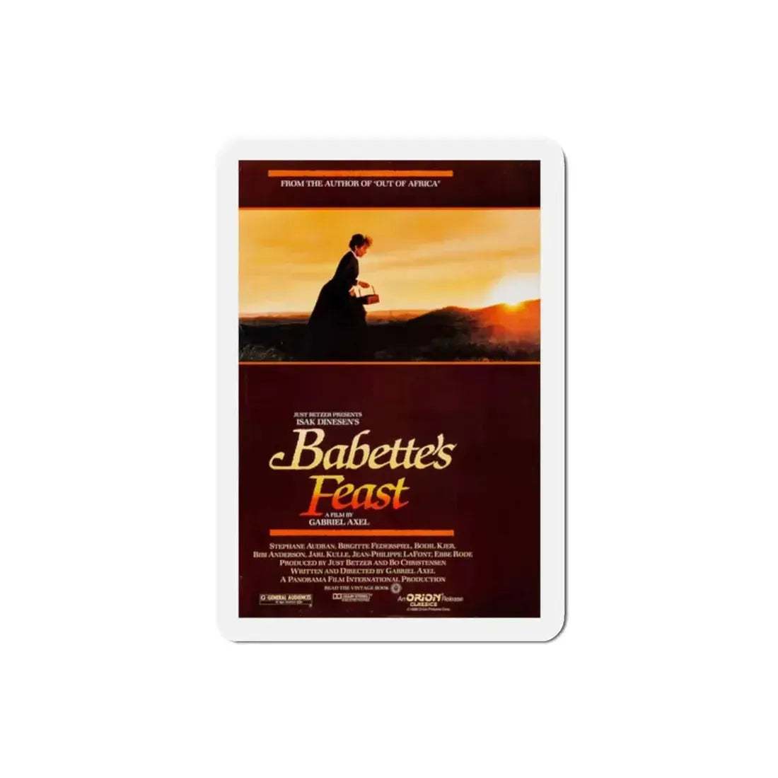 Babette's Feast 1988 Movie Poster Refrigerator Magnet 2 Inch - The Sticker Space