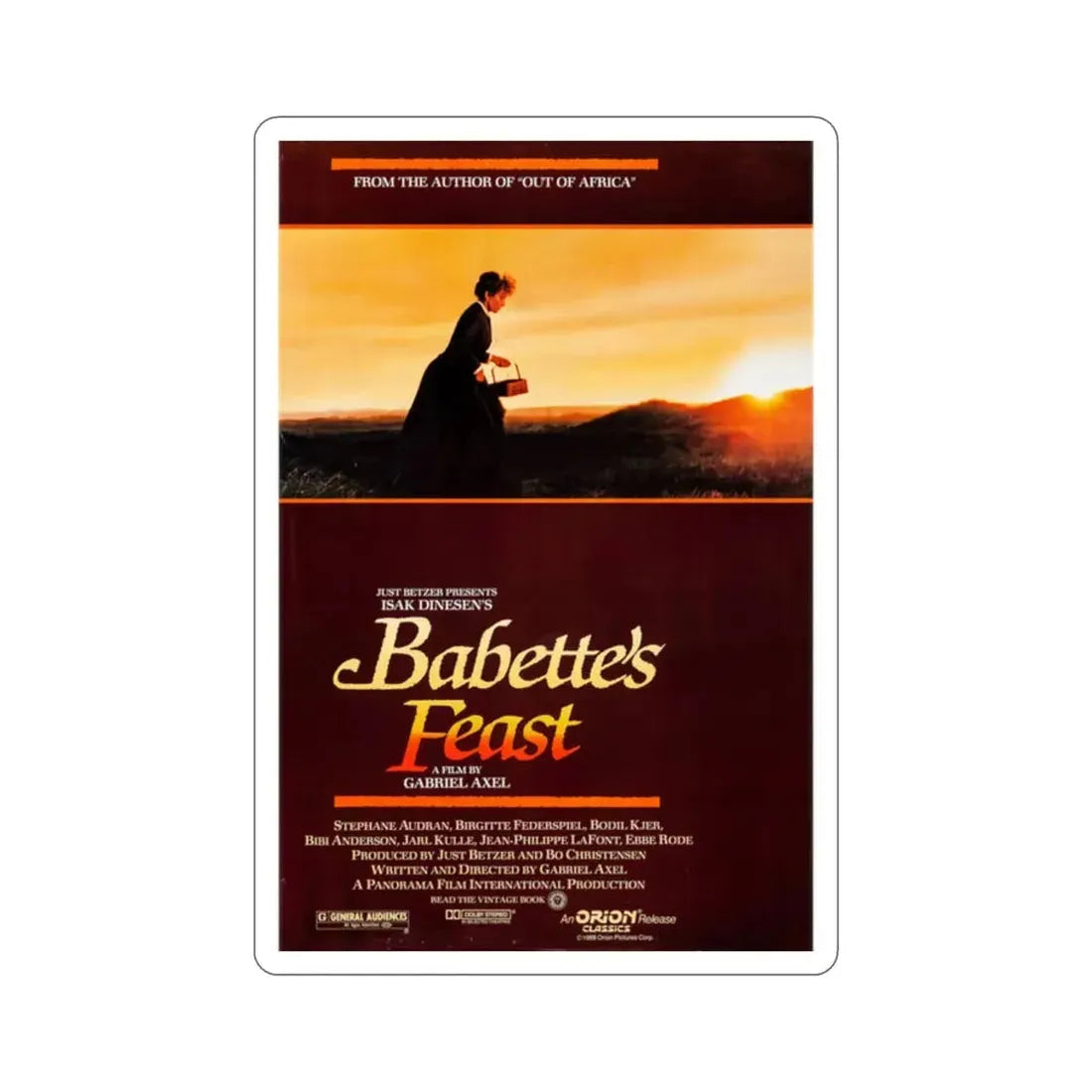 Babette's Feast 1988 Movie Poster STICKER Vinyl Die-Cut Decal 2 Inch - The Sticker Space