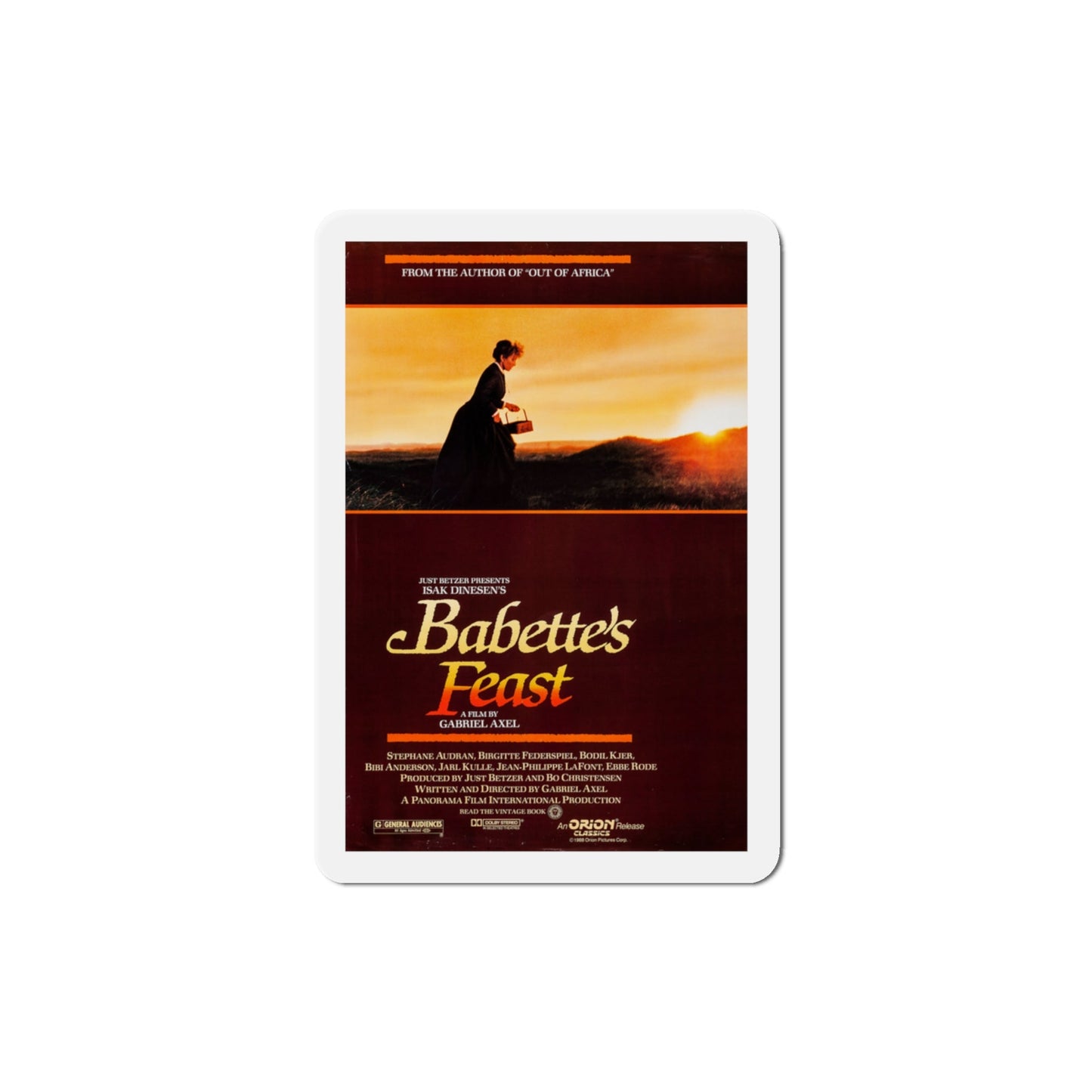 Babette's Feast 1988 Movie Poster Die-Cut Magnet-3" x 3"-The Sticker Space