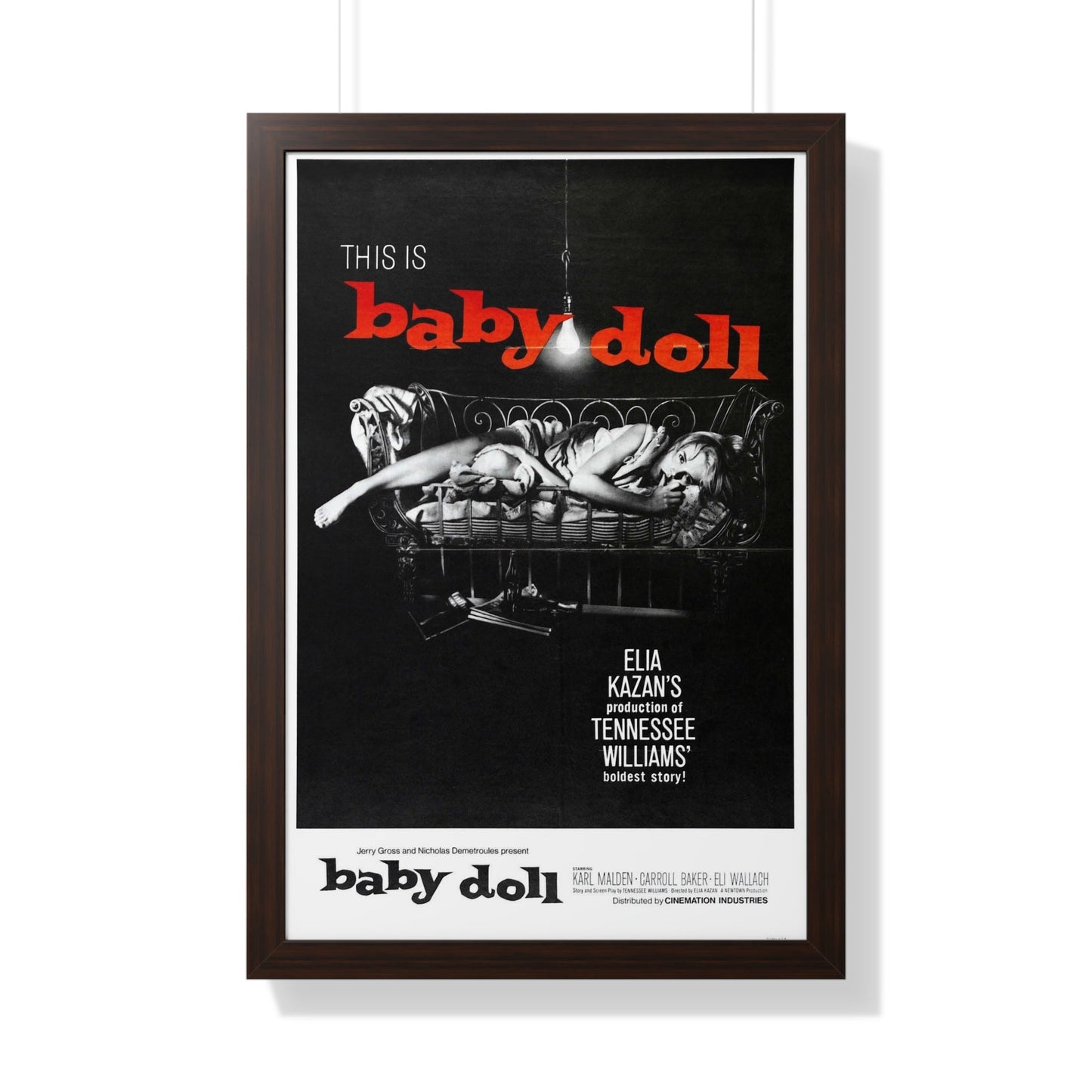 BABY DOLL 1956 - Framed Movie Poster-20" x 30"-The Sticker Space