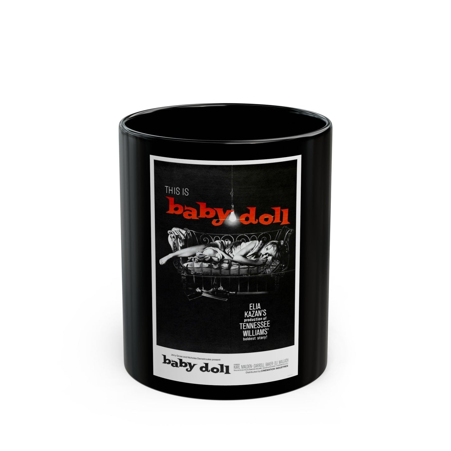 BABY DOLL 1956 Movie Poster - Black Coffee Mug-11oz-The Sticker Space