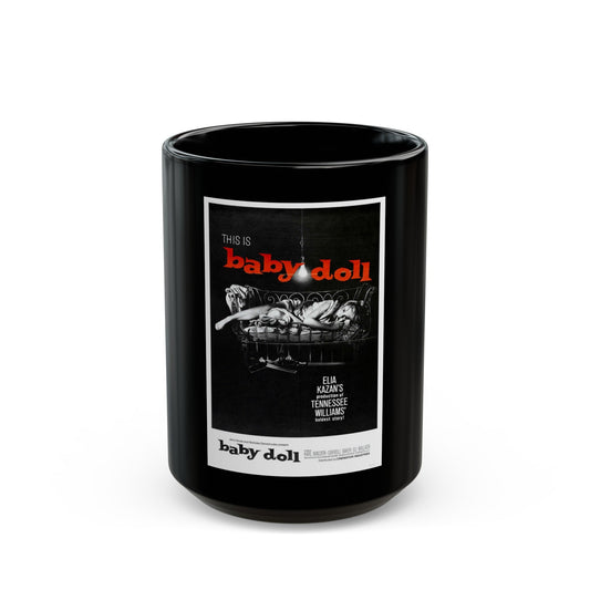 BABY DOLL 1956 Movie Poster - Black Coffee Mug-15oz-The Sticker Space