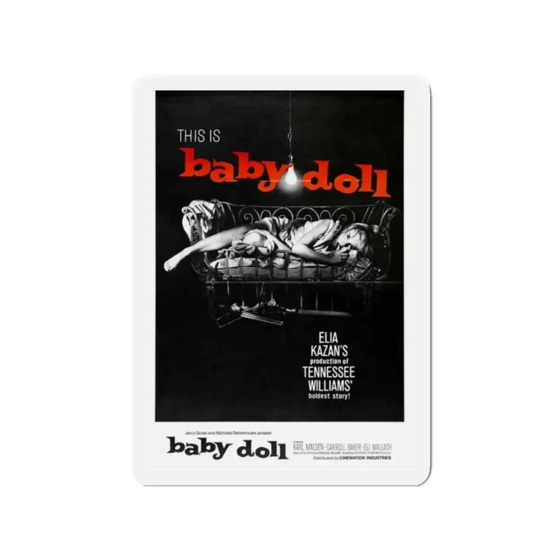 BABY DOLL 1956 Movie Poster - Refrigerator Magnet 2 Inch - The Sticker Space