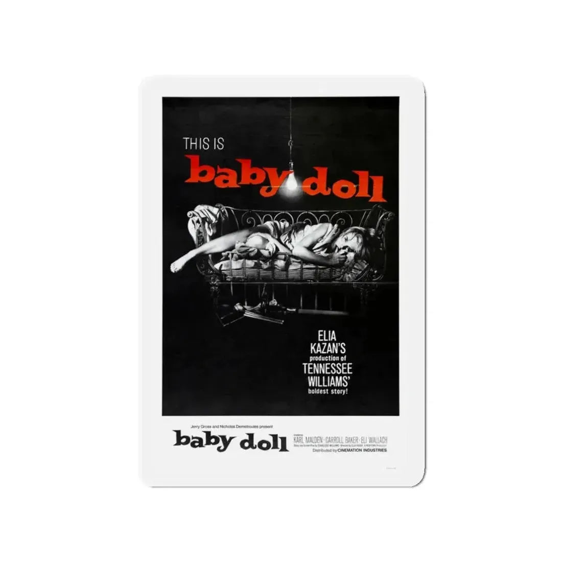 BABY DOLL 1956 Movie Poster - Refrigerator Magnet 3 Inch - The Sticker Space