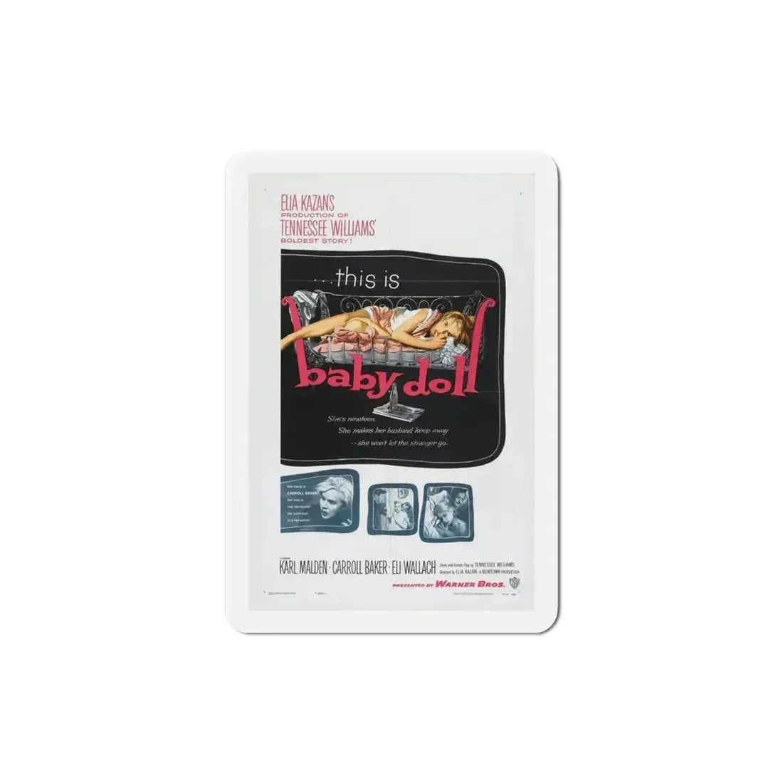 Baby Doll 1956 Movie Poster Refrigerator Magnet 4 Inch - The Sticker Space