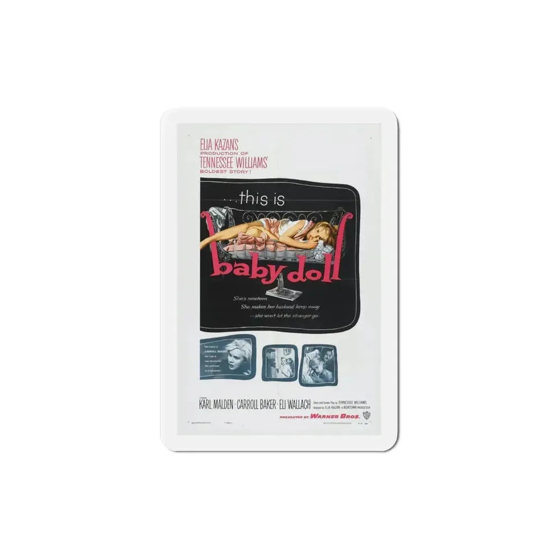 Baby Doll 1956 Movie Poster Refrigerator Magnet 4 Inch - The Sticker Space