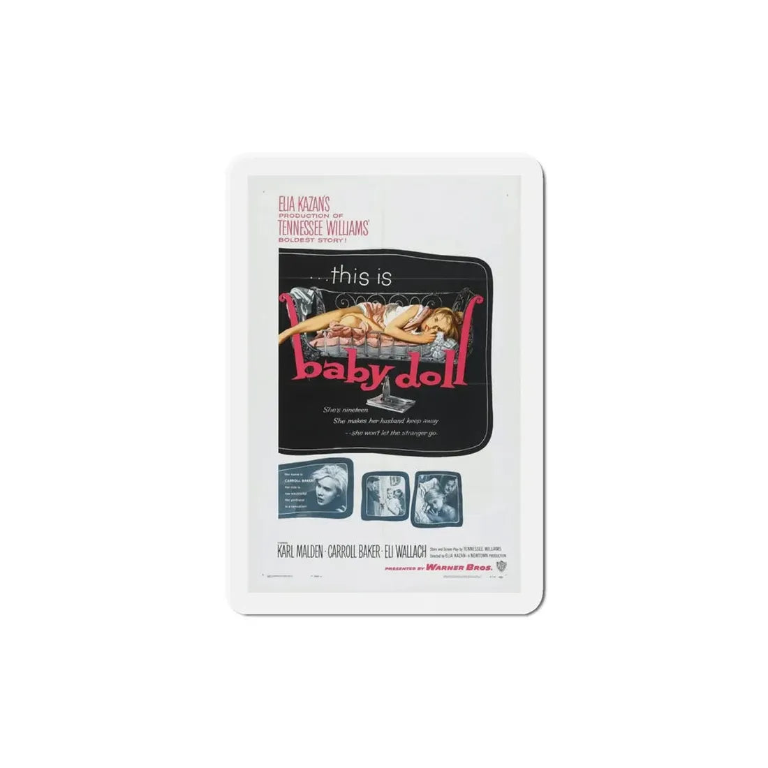 Baby Doll 1956 Movie Poster Refrigerator Magnet - The Sticker Space