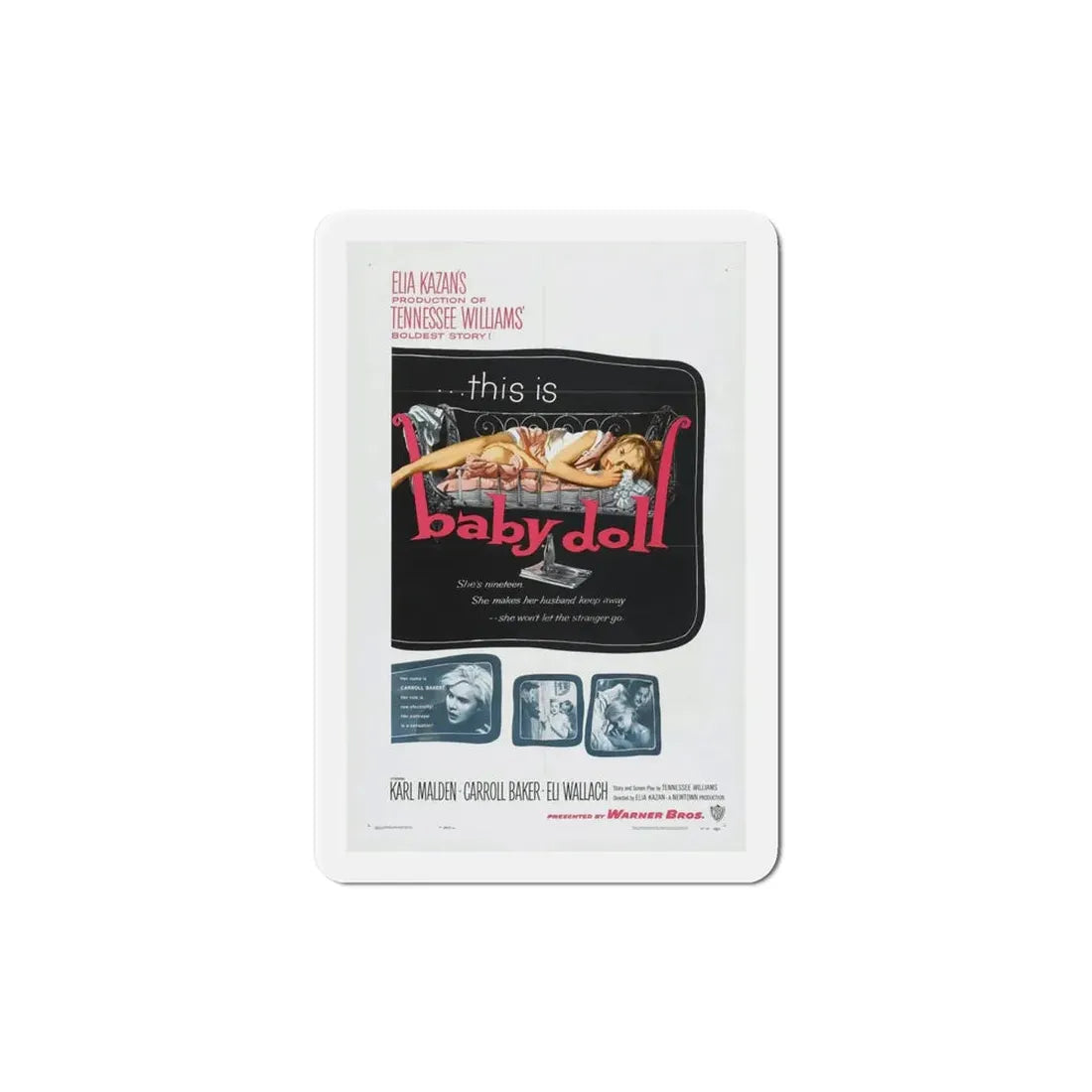 Baby Doll 1956 Movie Poster Refrigerator Magnet - The Sticker Space