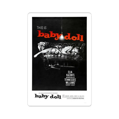 BABY DOLL 1956 Movie Poster - STICKER Vinyl Kiss-Cut Decal 2 Inch White - The Sticker Space