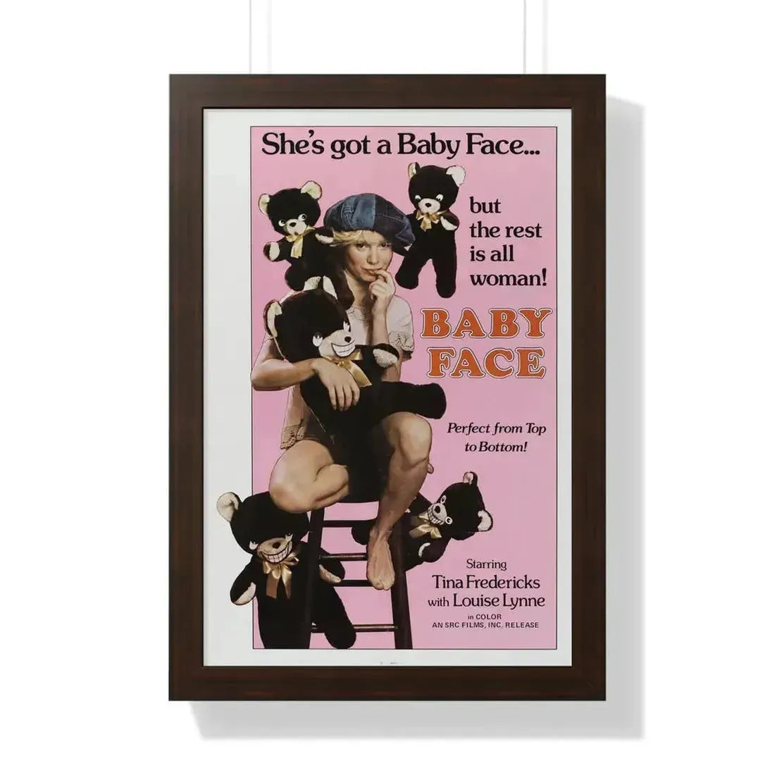 BABY FACE 1978 - Framed Movie Poster 16″ x 24″ Walnut - The Sticker Space