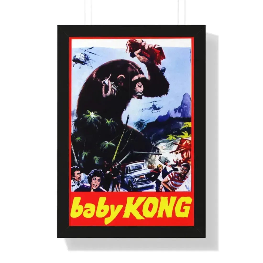 BABY KONG (UNRELEASED) 1976 - Framed Movie Poster 16″ x 24″ Black - The Sticker Space
