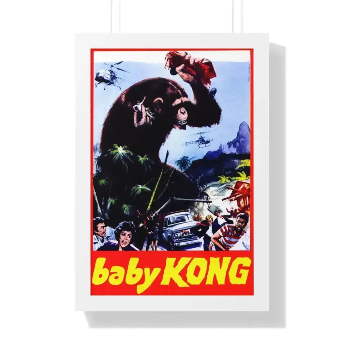 BABY KONG (UNRELEASED) 1976 - Framed Movie Poster 16″ x 24″ White - The Sticker Space