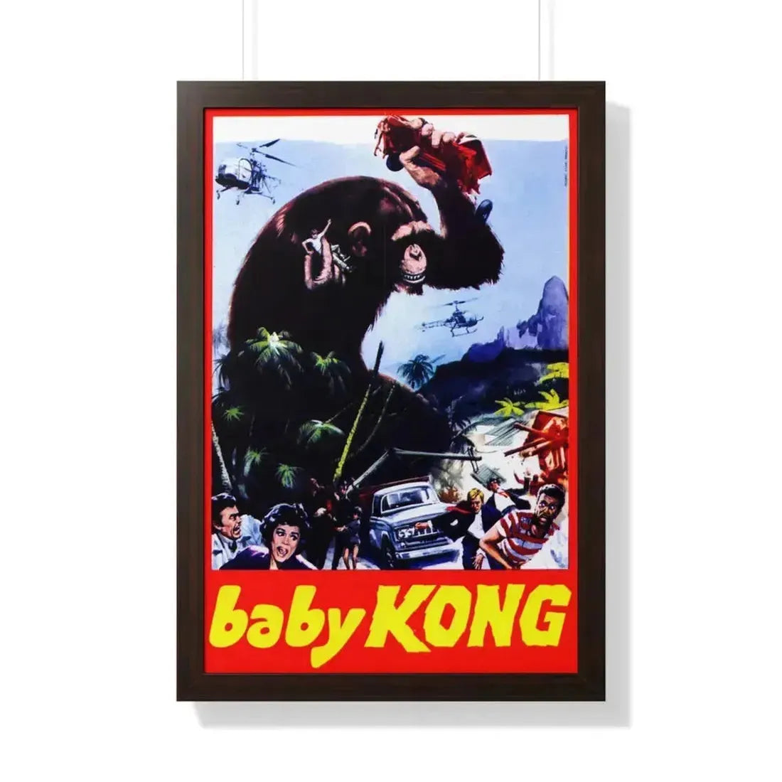 BABY KONG (UNRELEASED) 1976 - Framed Movie Poster 20" x 30" Walnut - The Sticker Space
