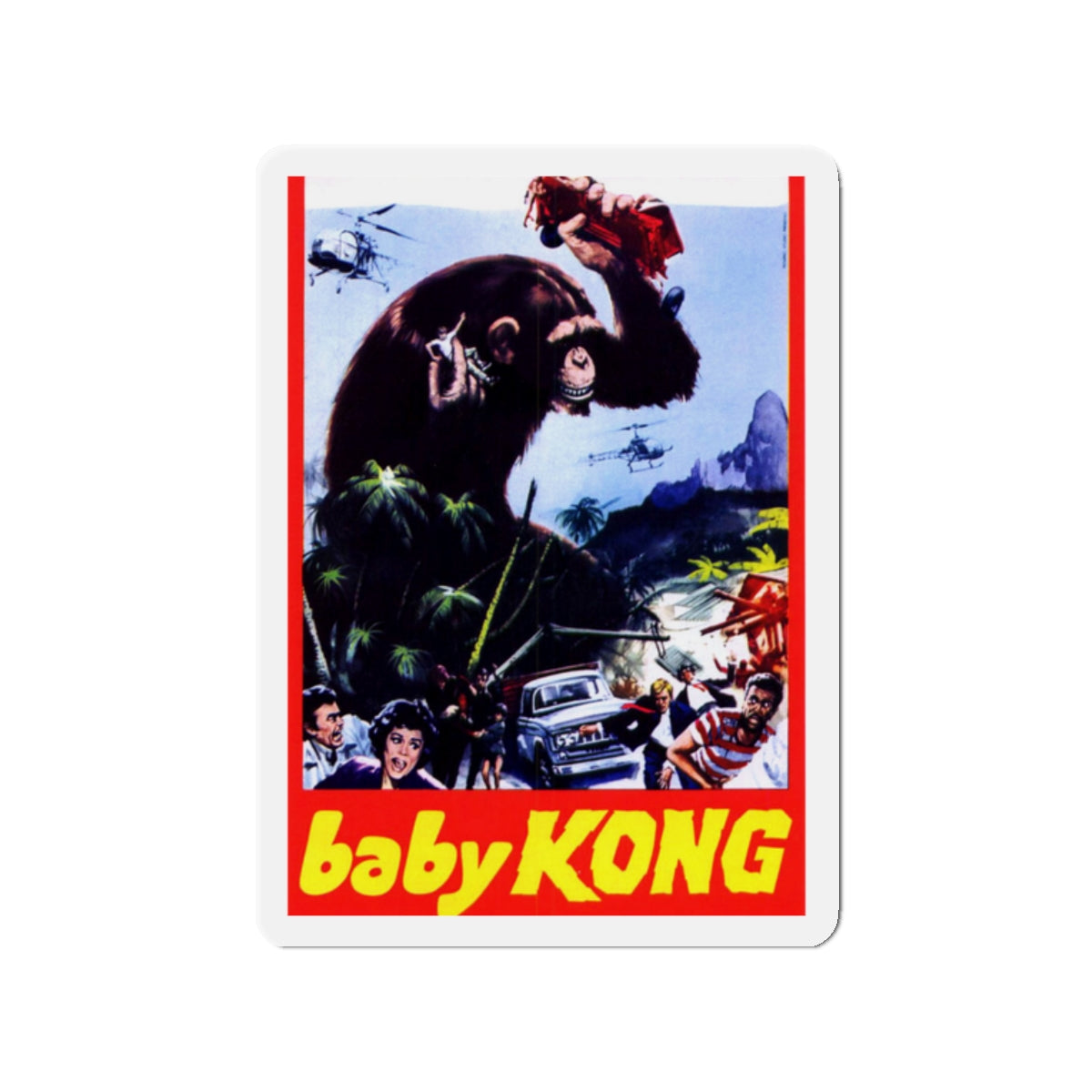 BABY KONG (UNRELEASED) 1976 Movie Poster - Die-Cut Magnet-2" x 2"-The Sticker Space