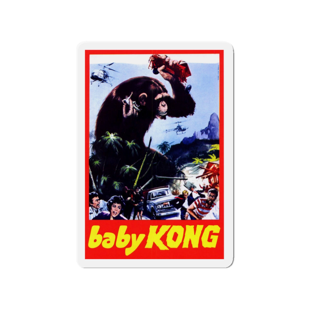 BABY KONG (UNRELEASED) 1976 Movie Poster - Die-Cut Magnet-3" x 3"-The Sticker Space