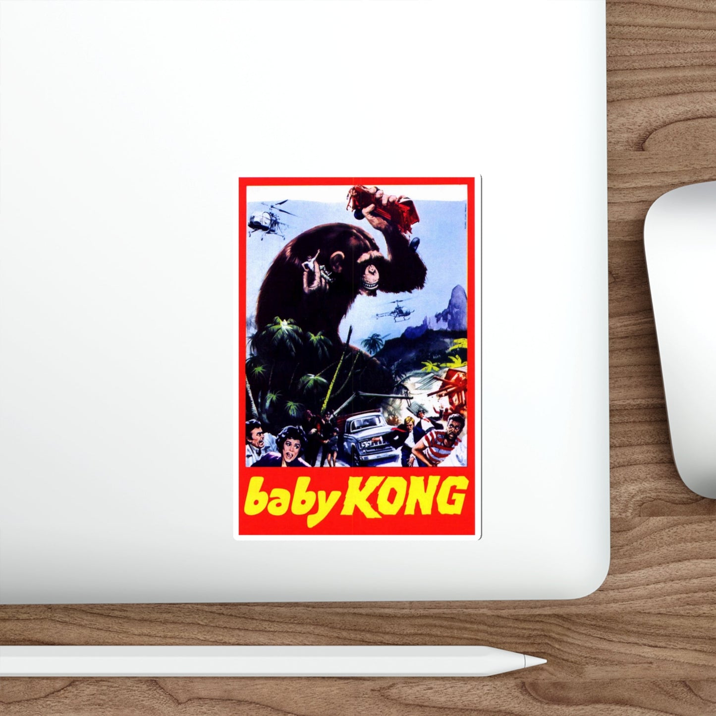 BABY KONG (UNRELEASED) 1976 Movie Poster STICKER Vinyl Die-Cut Decal-The Sticker Space