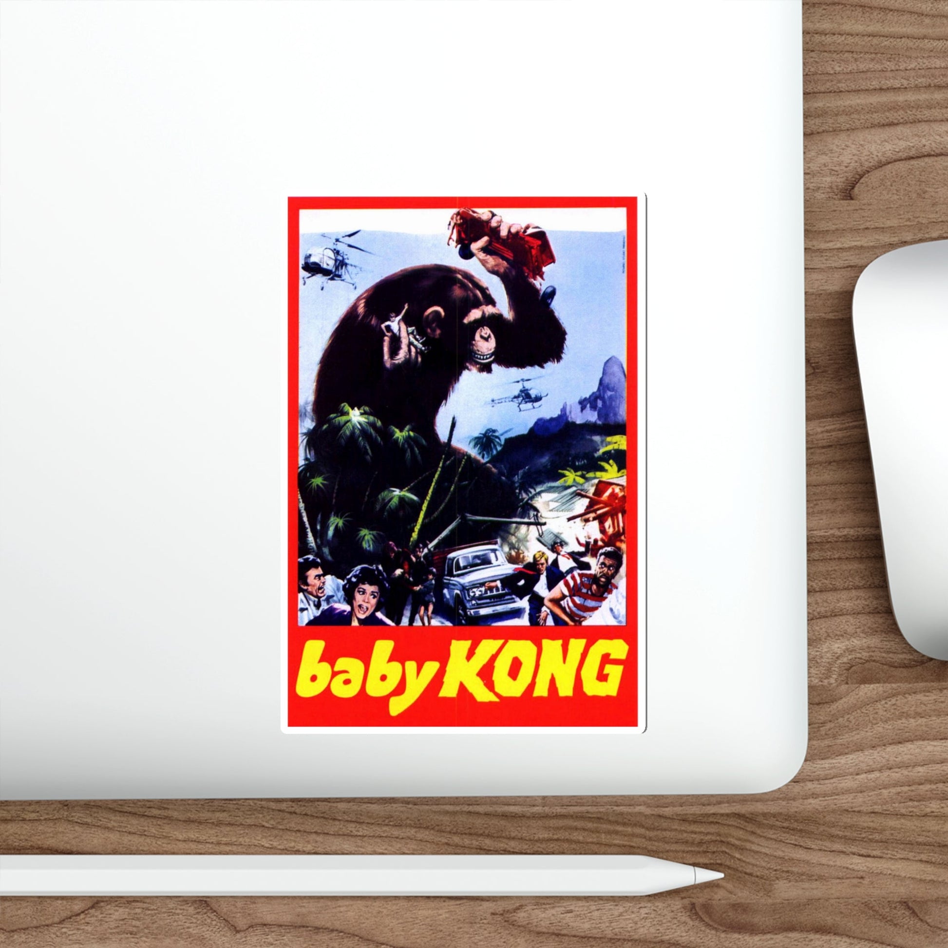 BABY KONG (UNRELEASED) 1976 Movie Poster STICKER Vinyl Die-Cut Decal-The Sticker Space