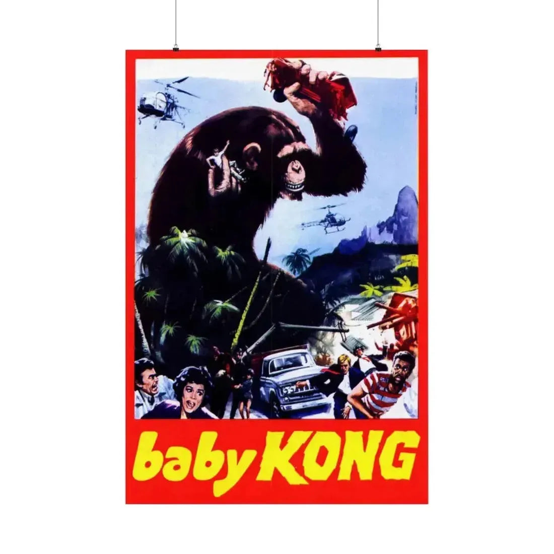 BABY KONG (UNRELEASED) 1976 - Paper Movie Poster 36" x 54" Matte - The Sticker Space