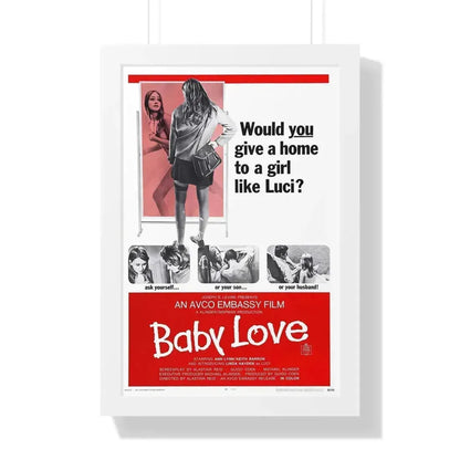 BABY LOVE 1969 - Framed Movie Poster 16″ x 24″ White - The Sticker Space
