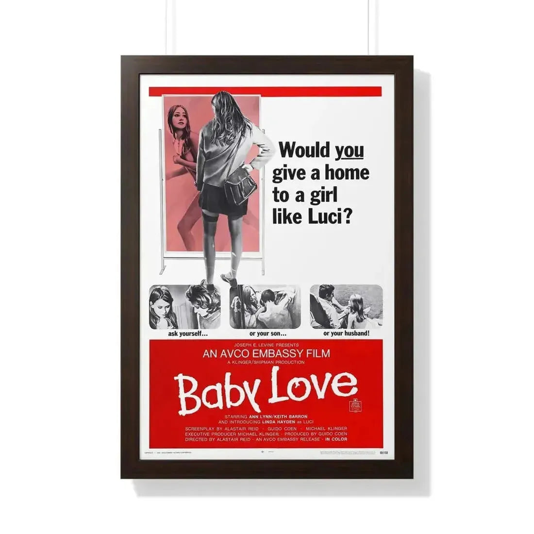 BABY LOVE 1969 - Framed Movie Poster - The Sticker Space