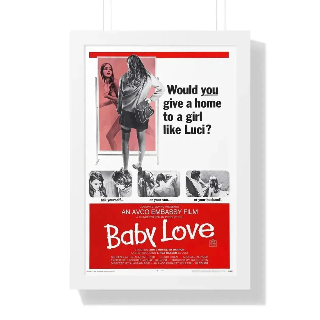 BABY LOVE 1969 - Framed Movie Poster - The Sticker Space