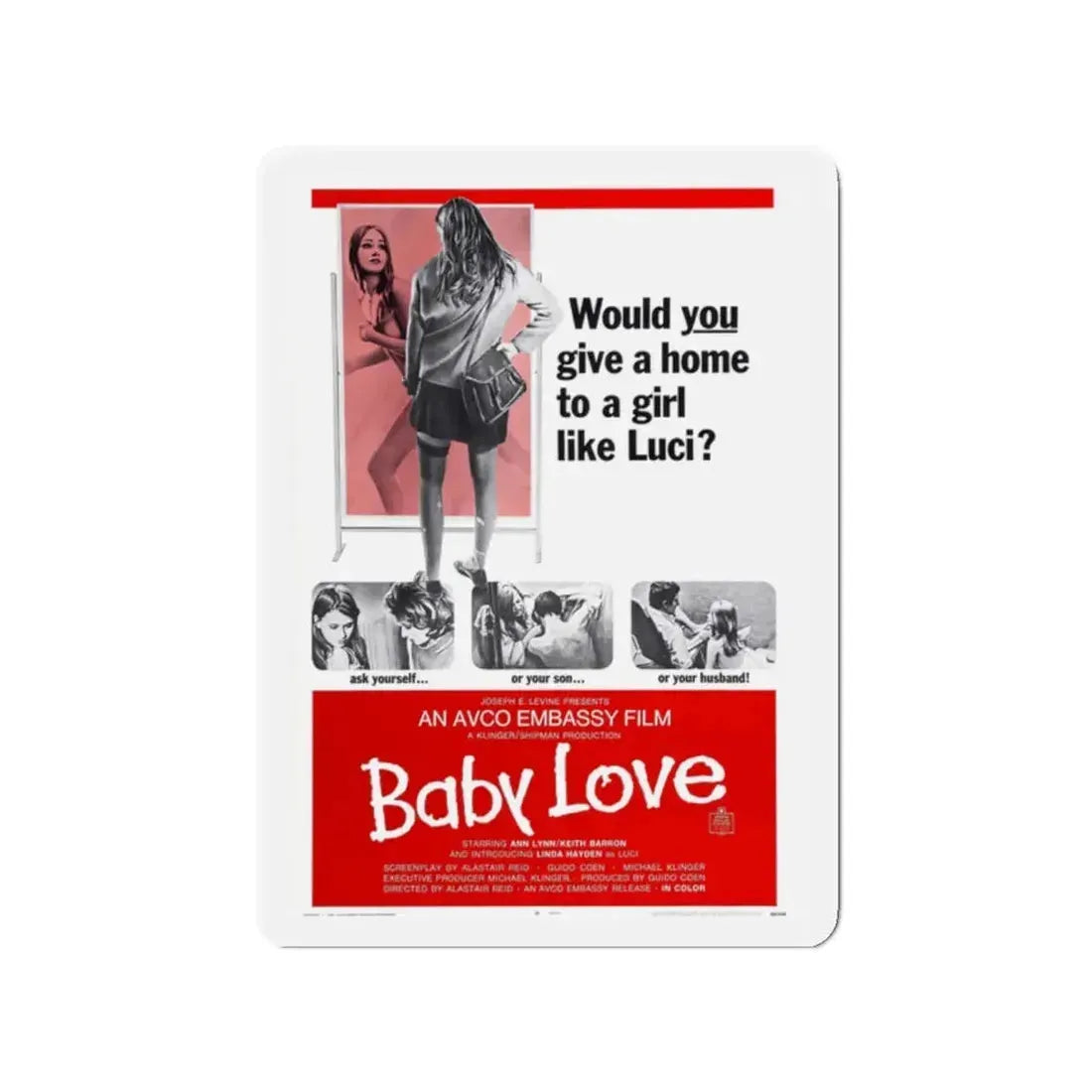 BABY LOVE 1969 Movie Poster - Refrigerator Magnet 2 Inch - The Sticker Space