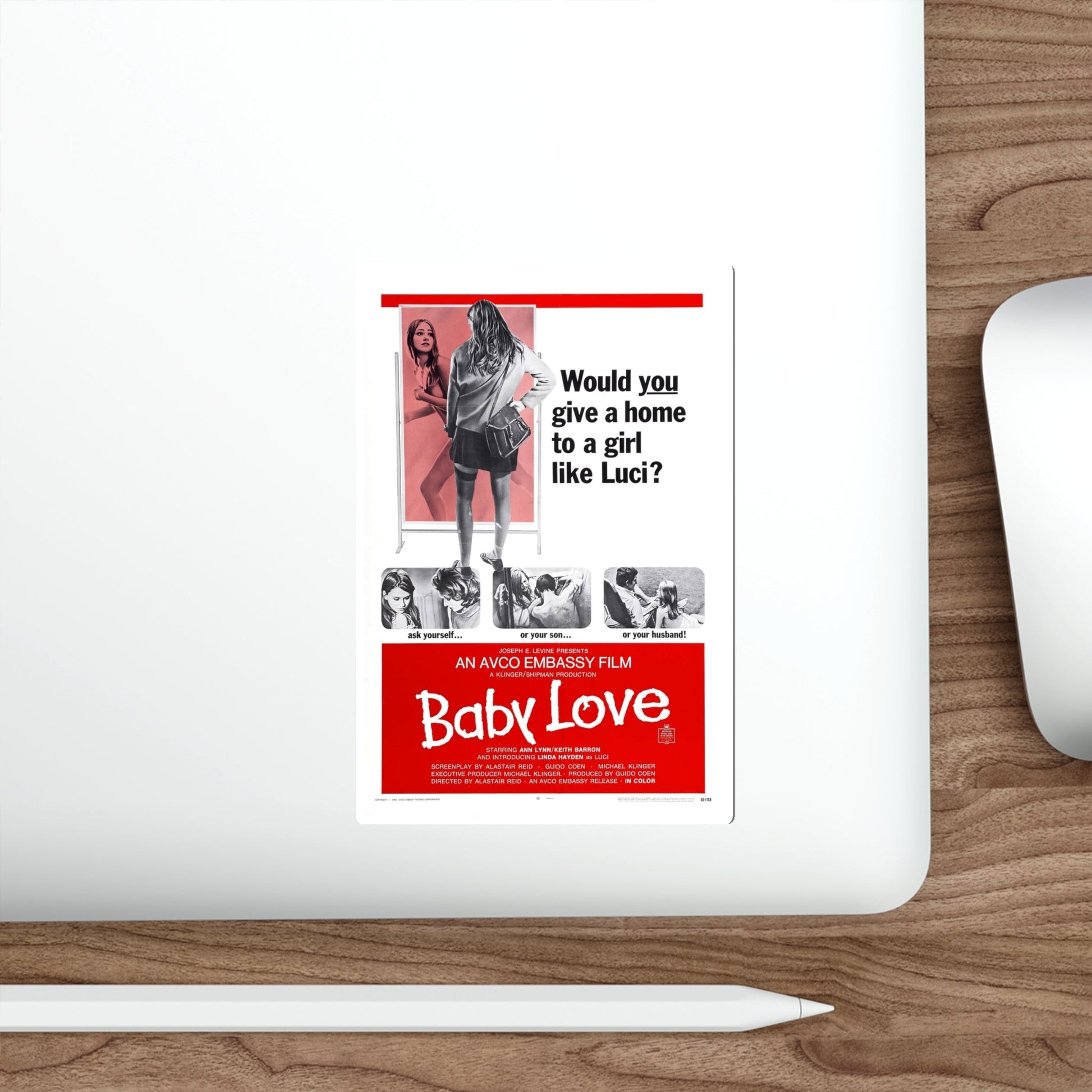 BABY LOVE 1969 Movie Poster STICKER Vinyl Die-Cut Decal-The Sticker Space