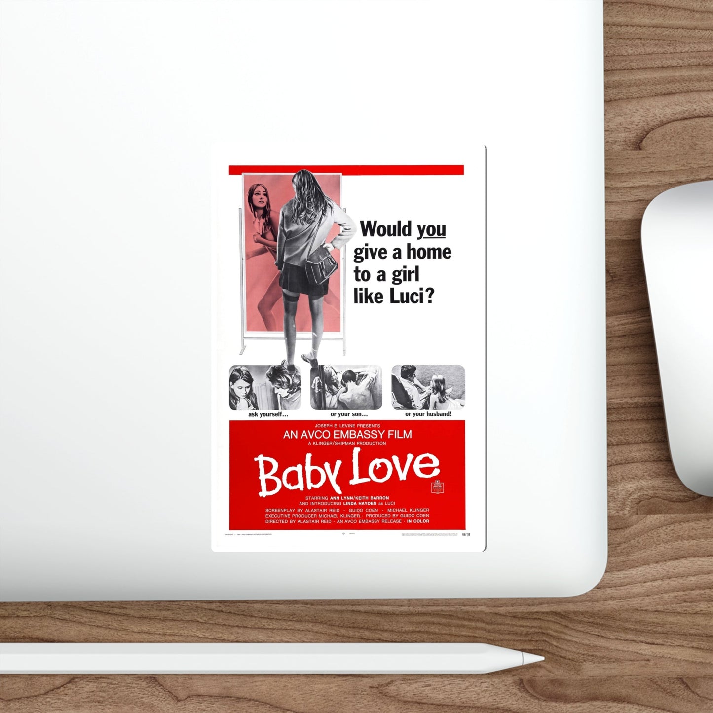 BABY LOVE 1969 Movie Poster STICKER Vinyl Die-Cut Decal-The Sticker Space