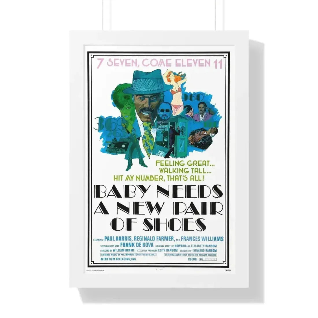 BABY NEEDS A NEW PAIR OF SHOES (JIVE TURKEY) 1974 - Framed Movie Poster - The Sticker Space