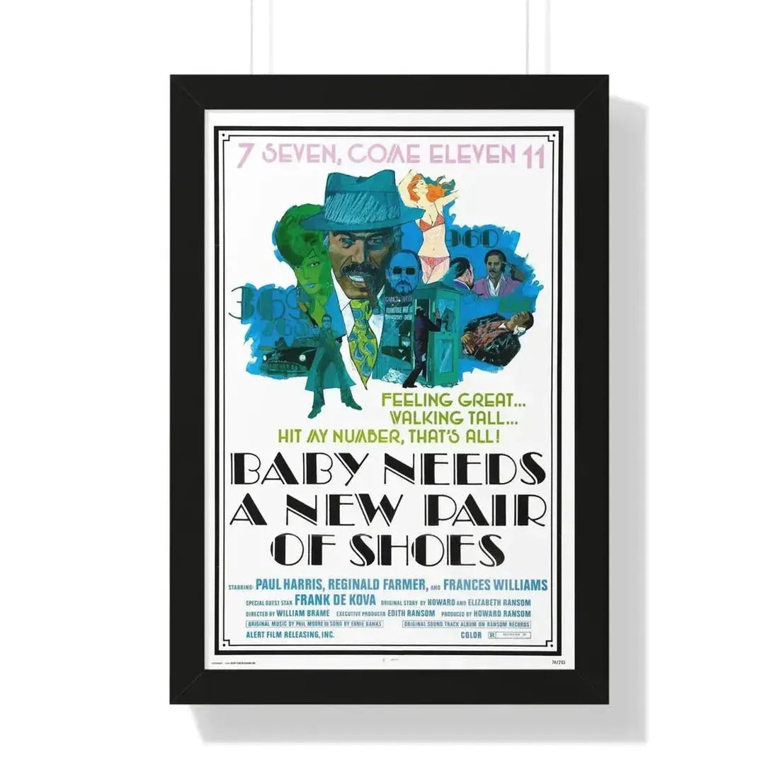 BABY NEEDS A NEW PAIR OF SHOES (JIVE TURKEY) 1974 - Framed Movie Poster - The Sticker Space