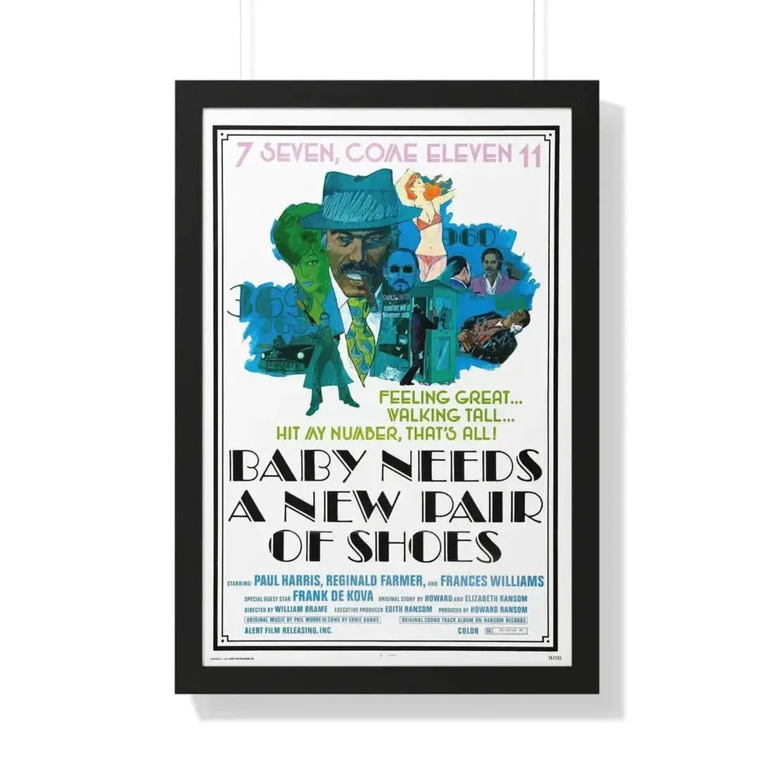 BABY NEEDS A NEW PAIR OF SHOES (JIVE TURKEY) 1974 - Framed Movie Poster - The Sticker Space