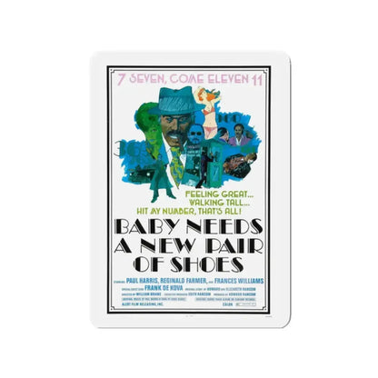 BABY NEEDS A NEW PAIR OF SHOES (JIVE TURKEY) 1974 Movie Poster - Refrigerator Magnet 2 Inch - The Sticker Space