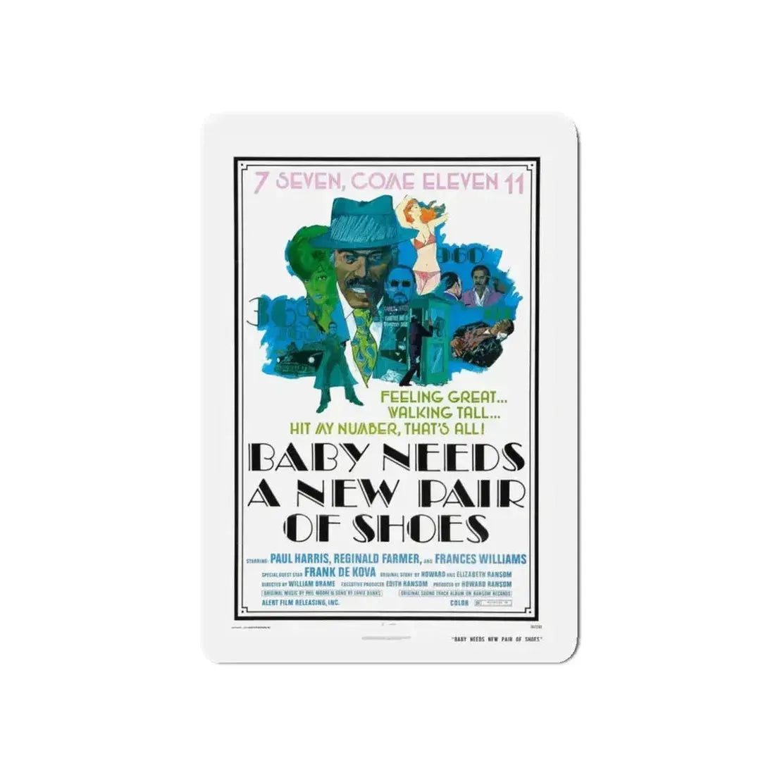 BABY NEEDS A NEW PAIR OF SHOES (JIVE TURKEY) 1974 Movie Poster - Refrigerator Magnet - The Sticker Space