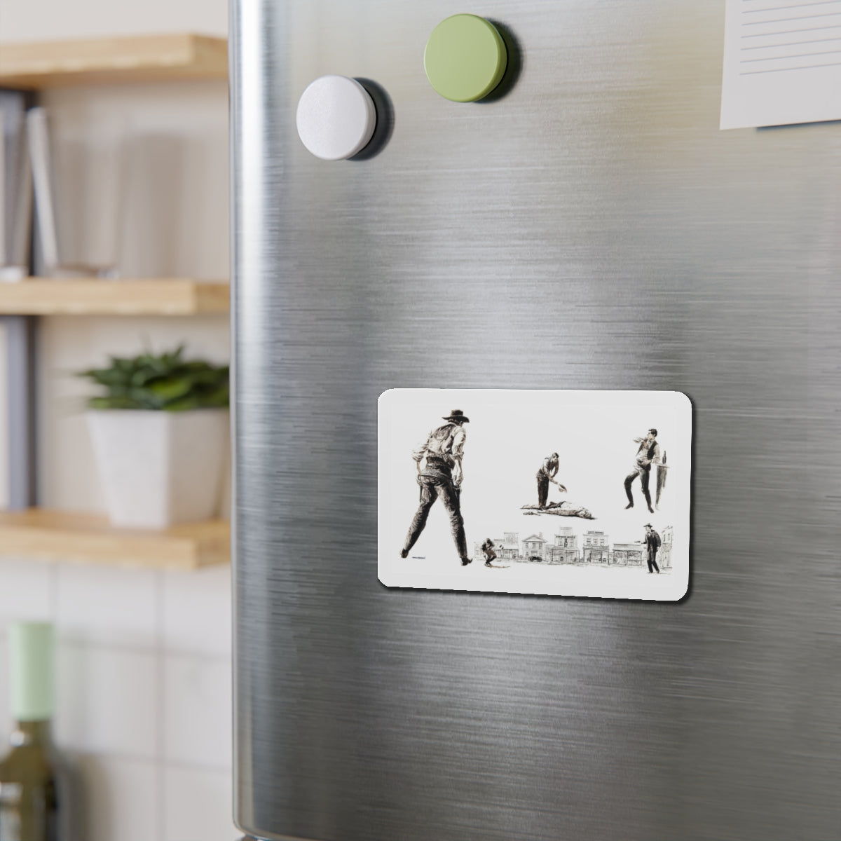 Bachelor Magazine Illustration (Magazine Illustration) Refrigerator Magnet-The Sticker Space