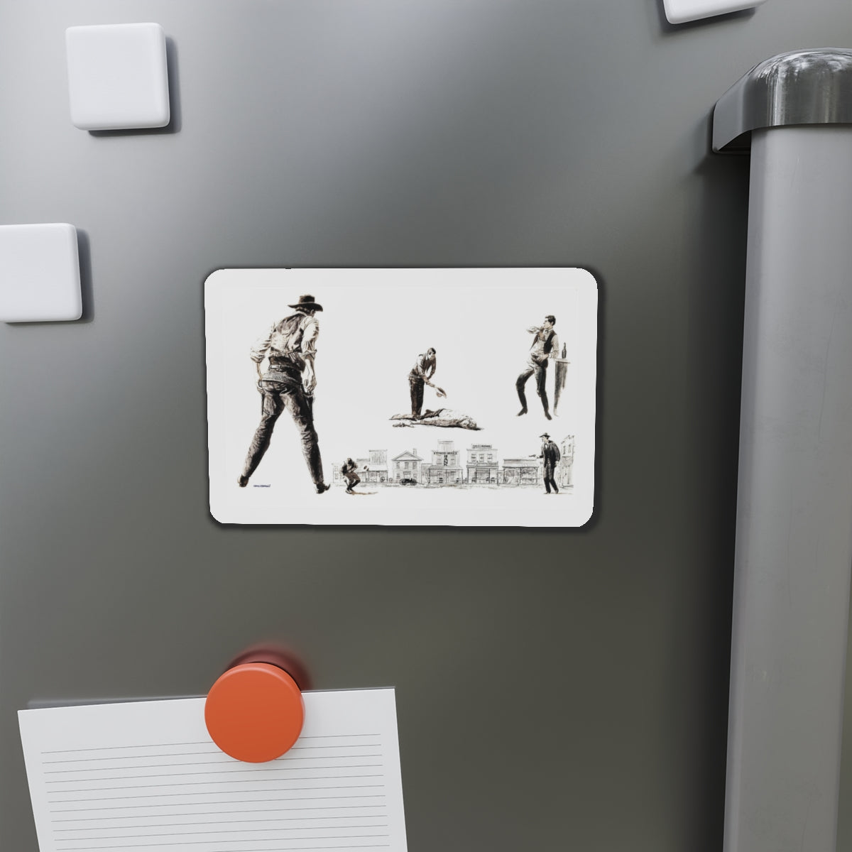 Bachelor Magazine Illustration (Magazine Illustration) Refrigerator Magnet-The Sticker Space