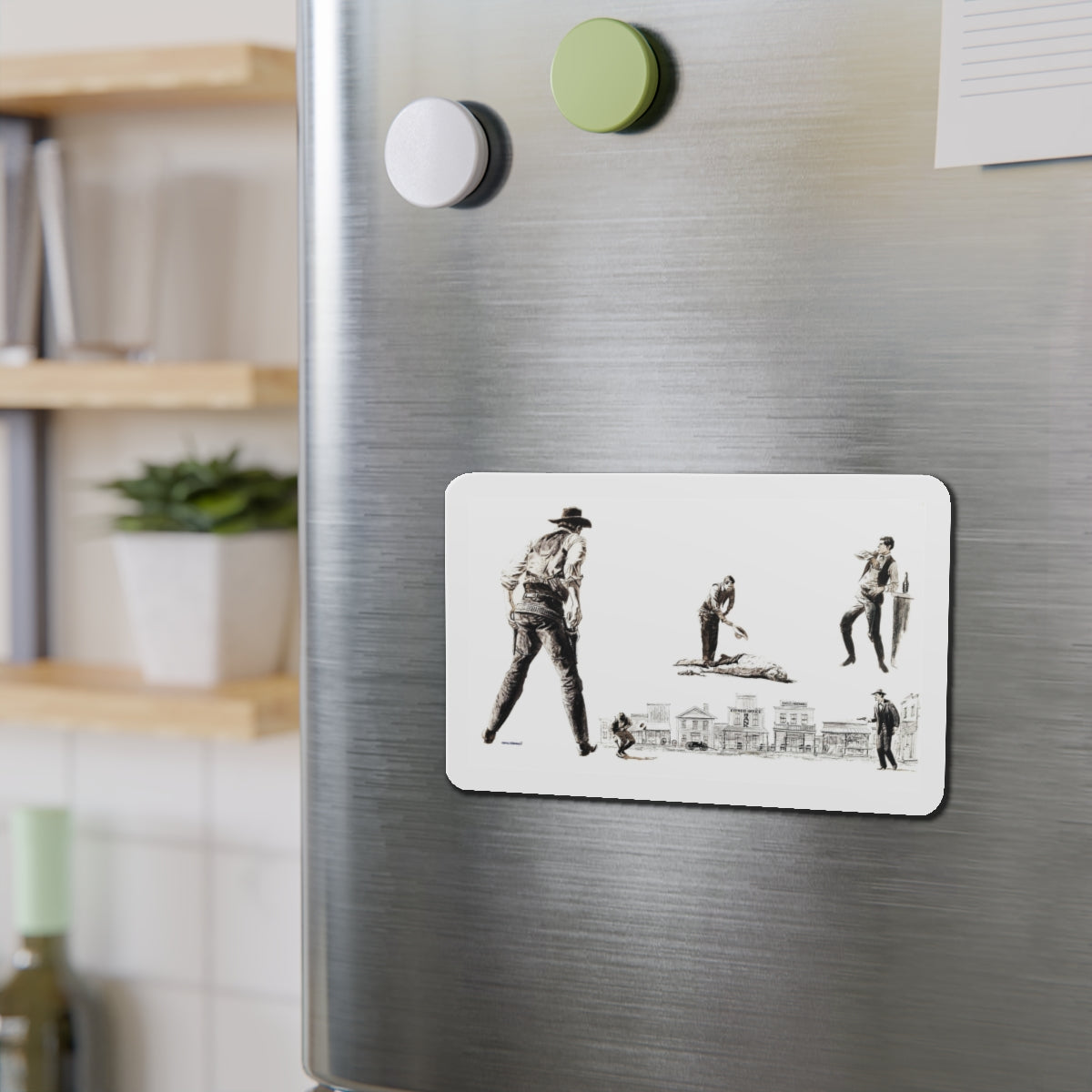 Bachelor Magazine Illustration (Magazine Illustration) Refrigerator Magnet-The Sticker Space