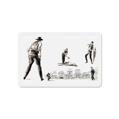 Bachelor Magazine Illustration (Magazine Illustration) Refrigerator Magnet-5" x 5"-The Sticker Space