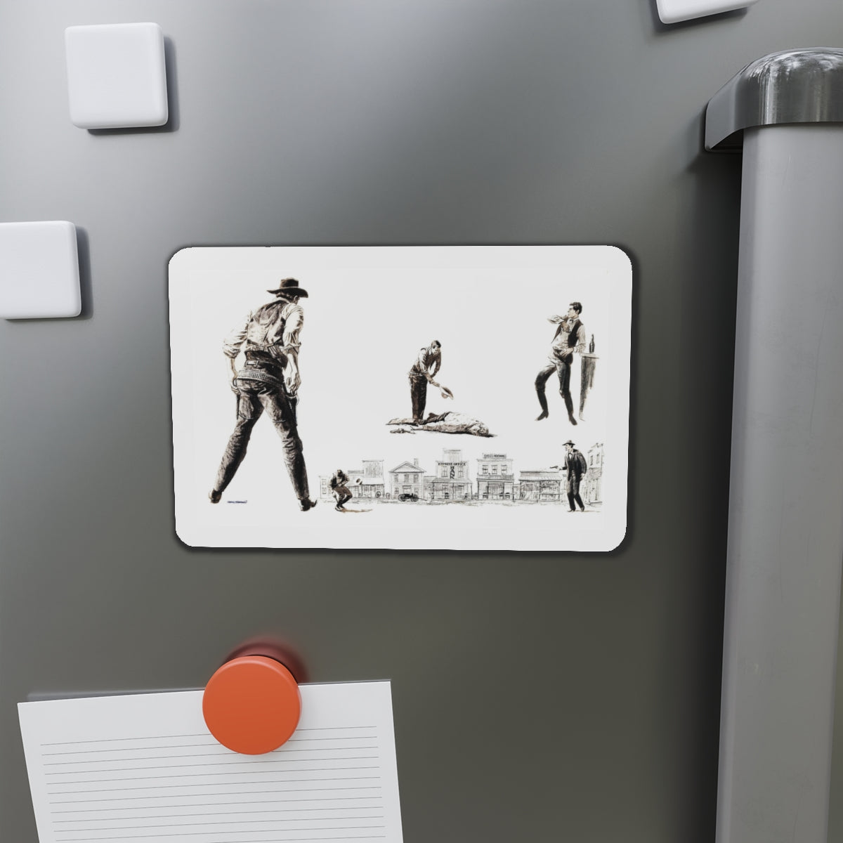 Bachelor Magazine Illustration (Magazine Illustration) Refrigerator Magnet-The Sticker Space