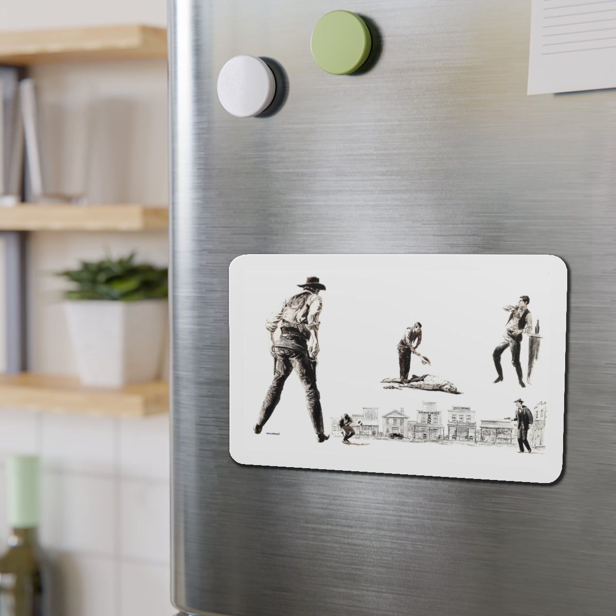 Bachelor Magazine Illustration (Magazine Illustration) Refrigerator Magnet-The Sticker Space