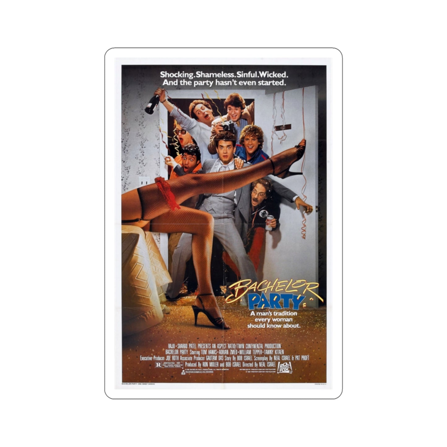 Bachelor Party 1984 Movie Poster STICKER Vinyl Die-Cut Decal-2 Inch-The Sticker Space