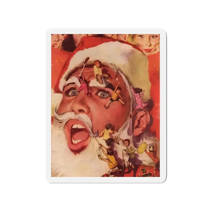 Bachelor Santa Claus (1), Cosmopolitan Illustration, December 1958 (Magazine Illustration) Refrigerator Magnet 2 Inch Die-Cut - The Sticker Space