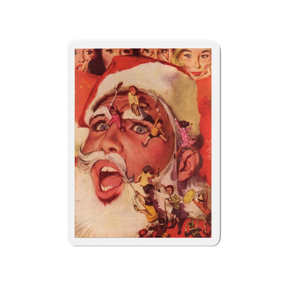 Bachelor Santa Claus (1), Cosmopolitan Illustration, December 1958 (Magazine Illustration) Refrigerator Magnet-4" x 4"-The Sticker Space