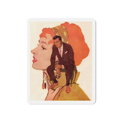 Bachelor Santa Claus (2), Cosmopolitan Illustration, December 1958 (Magazine Illustration) Refrigerator Magnet - The Sticker Space