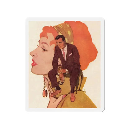 Bachelor Santa Claus (2), Cosmopolitan Illustration, December 1958 (Magazine Illustration) Refrigerator Magnet - The Sticker Space