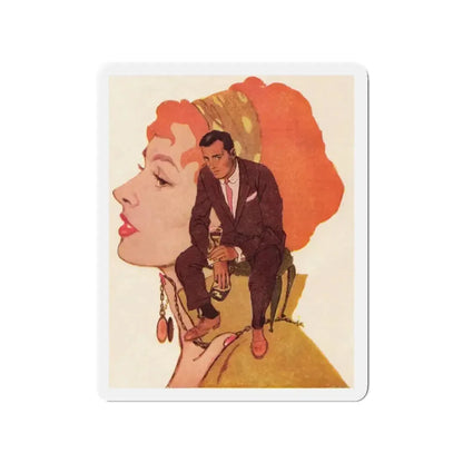 Bachelor Santa Claus (2), Cosmopolitan Illustration, December 1958 (Magazine Illustration) Refrigerator Magnet - The Sticker Space