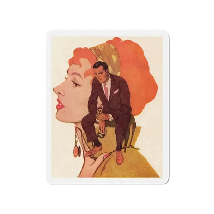 Bachelor Santa Claus (2), Cosmopolitan Illustration, December 1958 (Magazine Illustration) Refrigerator Magnet - The Sticker Space