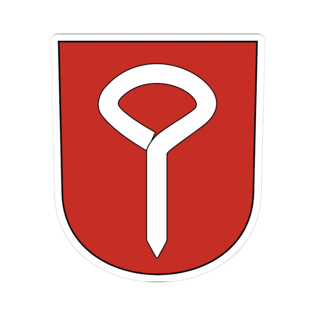 Bachenbuelach-blazon (Switzerland) (Coat of Arms) STICKER Vinyl Kiss-Cut Decal 3 Inch White - The Sticker Space